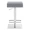 Armen Living Kaylee Adjustable Height Swivel Gray Faux Leather and Brushed Stainless Steel Backless Bar Stool LCKLSWBABSGR - alternate 7